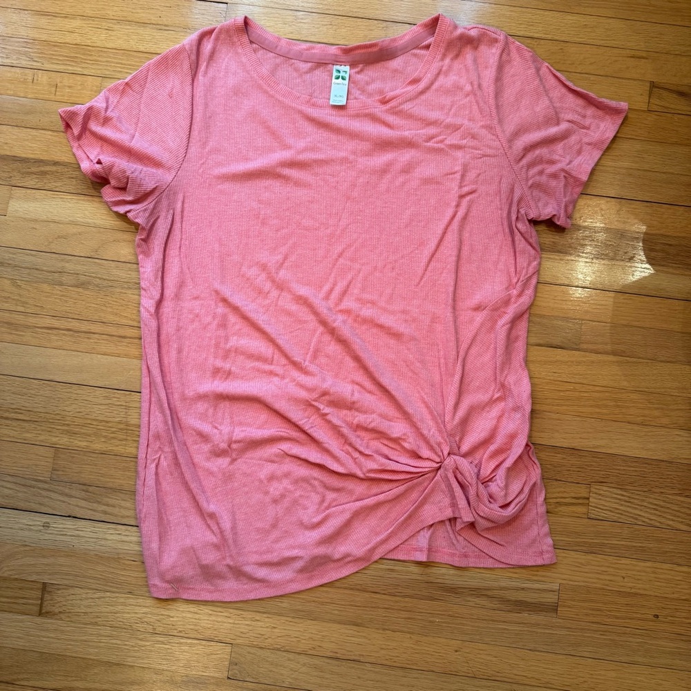 GreenTea Knotted Front Relaxed T-Shirt